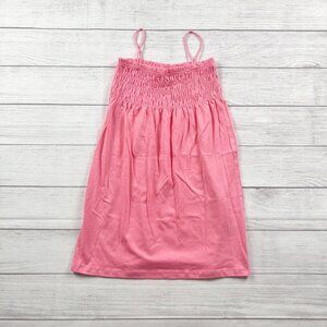 H&M Girls Dress Pink Smocked Sundress Spaghetti Strap Summer Dress 5T-6
